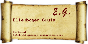 Ellenbogen Gyula névjegykártya